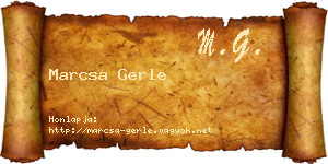 Marcsa Gerle névjegykártya